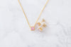 Romantic Cube earrings & necklace set/ ASE8016