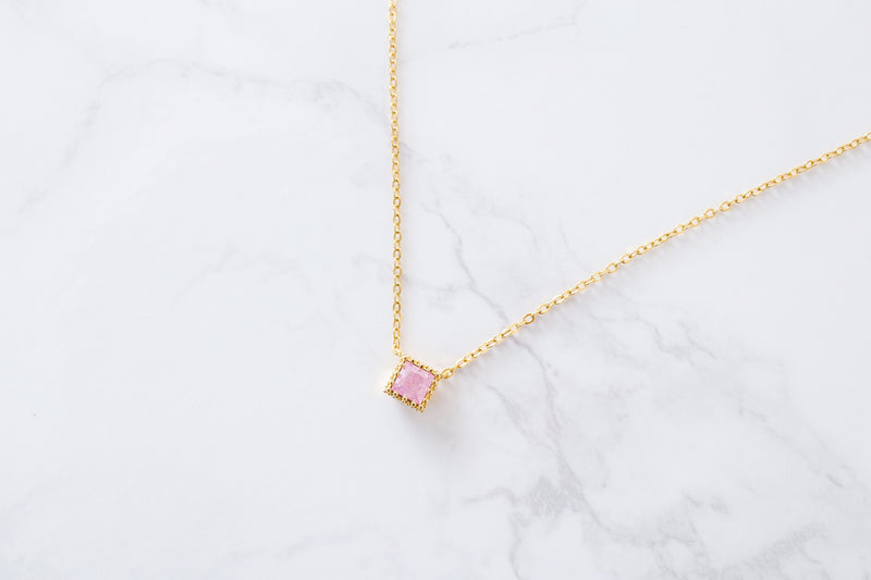 Romantic Cube earrings & necklace set/ ASE8016