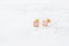 Romantic Cube earrings & necklace set/ ASE8016