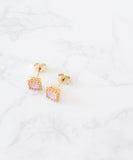Romantic Cube earrings & necklace set/ ASE8016