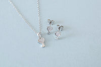 "Crystal Key" Earrings & Necklace set/ASE8017