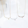 Crystal Drop Glitter Bar Necklace / NL8017