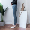 Skinny 高腰彈性褲管微磨超修腳牛仔褲, jeans/ PT8298