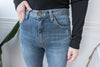 Skinny 高腰彈性褲管微磨超修腳牛仔褲, jeans/ PT8298