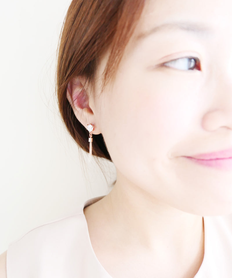 Sliver Tassel Earrings(Silver/Rose-Gold) / ER8109