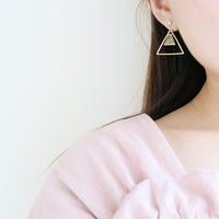 "Ring me" double triangle earrings / ER8140