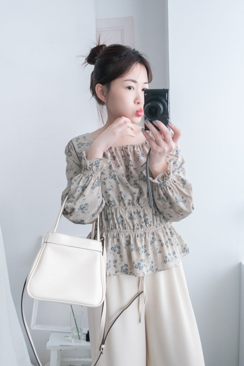 Branches 顯瘦氣質水彩花枝雙橡筋修腰, Blouse/ BU8612