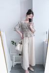 Branches 顯瘦氣質水彩花枝雙橡筋修腰, Blouse/ BU8612