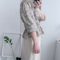 Branches 顯瘦氣質水彩花枝雙橡筋修腰, Blouse/ BU8612