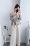 Branches 顯瘦氣質水彩花枝雙橡筋修腰, Blouse/ BU8612