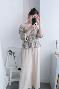 Branches 顯瘦氣質水彩花枝雙橡筋修腰, Blouse/ BU8612