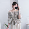 Branches 顯瘦氣質水彩花枝雙橡筋修腰, Blouse/ BU8612