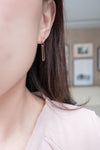 925 Crystal Oval Drop, Earrings (posts/ clips) /ER8292