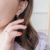 925 Crystal Oval Drop, Earrings (posts/ clips) /ER8292