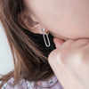 925 Crystal Oval Drop, Earrings (posts/ clips) /ER8292