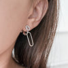 925 Crystal Oval Drop, Earrings (posts/ clips) /ER8292