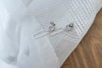 925 Crystal Oval Drop, Earrings (posts/ clips) /ER8292