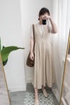 PLEATED VEST 開V領口腰線下百褶背心裙, DRESS/ DS8829