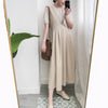 PLEATED VEST 開V領口腰線下百褶背心裙, DRESS/ DS8829