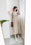 PLEATED VEST 開V領口腰線下百褶背心裙, DRESS/ DS8829