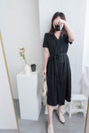 Simple Elegant 舒適質感優雅小細領雙排鈕顯瘦, Dress/ DS8844