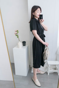Simple Elegant 舒適質感優雅小細領雙排鈕顯瘦, Dress/ DS8844