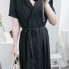 Simple Elegant 舒適質感優雅小細領雙排鈕顯瘦, Dress/ DS8844