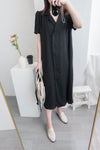 Simple Elegant 舒適質感優雅小細領雙排鈕顯瘦, Dress/ DS8844