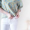 !Elastic! Just right, white pants/ PT8134