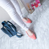 !Elastic! Just right, white pants/ PT8134