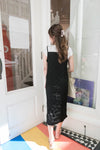 Black 皺紋小優雅吊帶連身裙, Dress/ DS8905