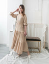 Daily Luv 隨性舒適彈性棉質層次連身裙, Dress/ DS8921