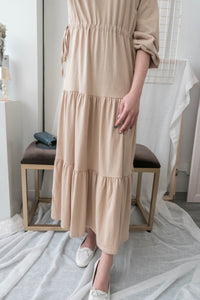 Daily Luv 隨性舒適彈性棉質層次連身裙, Dress/ DS8921