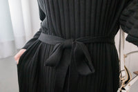 Anden 柔軟彈性寬鬆修腰直紋裙, Dress/ DS8935