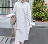 Quality 輕便美混灰防皺舒適衛衣, Hoodie Dress/ DS8977