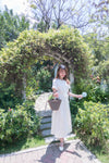 ! 𝕝𝕒𝕤𝕥 𝕗𝕖𝕨 !White Dora 小袖摺口圓領連身裙, Dress/ DS9052