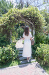 ! 𝕝𝕒𝕤𝕥 𝕗𝕖𝕨 !White Dora 小袖摺口圓領連身裙, Dress/ DS9052