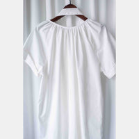 ! 𝕝𝕒𝕤𝕥 𝕗𝕖𝕨 !White Dora 小袖摺口圓領連身裙, Dress/ DS9052