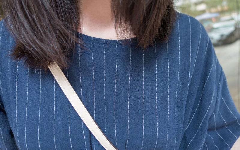 [BEST!] Dacey Stripe 暗條紋闊直身修腰連身裙, Dress/ DS9060