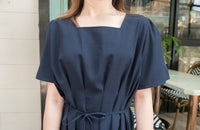 //熱賣重開 超超超值得入手 //Pleated Waist 輕盈方領前後車褶腰身, Dress/ DS9061 (Pre-order)