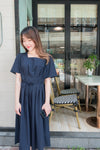 //熱賣重開 超超超值得入手 //Pleated Waist 輕盈方領前後車褶腰身, Dress/ DS9061 (Pre-order)