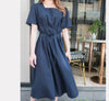 //熱賣重開 超超超值得入手 //Pleated Waist 輕盈方領前後車褶腰身, Dress/ DS9061 (Pre-order)