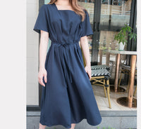 //熱賣重開 超超超值得入手 //Pleated Waist 輕盈方領前後車褶腰身, Dress/ DS9061 (Pre-order)