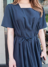 //熱賣重開 超超超值得入手 //Pleated Waist 輕盈方領前後車褶腰身, Dress/ DS9061 (Pre-order)