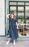 //熱賣重開 超超超值得入手 //Pleated Waist 輕盈方領前後車褶腰身, Dress/ DS9061 (Pre-order)