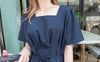 //熱賣重開 超超超值得入手 //Pleated Waist 輕盈方領前後車褶腰身, Dress/ DS9061 (Pre-order)