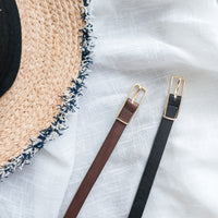 Fine Line 真皮立體金屬釦, Belt/ BT8112 (pre-order)