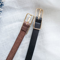 Fine Line 真皮立體金屬釦, Belt/ BT8112 (pre-order)