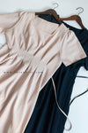 //熱賣重開 超超超值得入手 //Pleated Waist 輕盈方領前後車褶腰身, Dress/ DS9061 (Pre-order)
