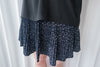 Navy Floral 細百褶小波浪裙擺裙褲, Skirt/ SK8612